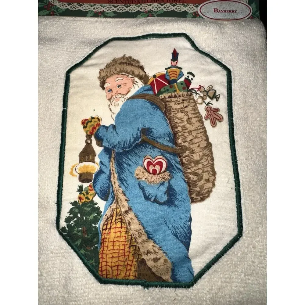 2 Vintage Christmas Kitchen Scents Hand Towels Cannon NOS 24”x16” USA (B)